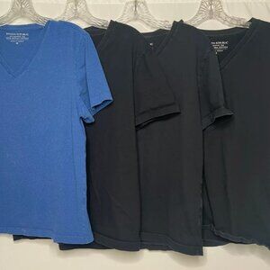 Banana Republic Authentic Tee 100% Supima Cotton (Qty 4), Men's, M, Black + Blue